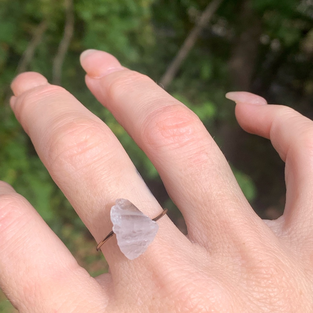 White Calcite Ring